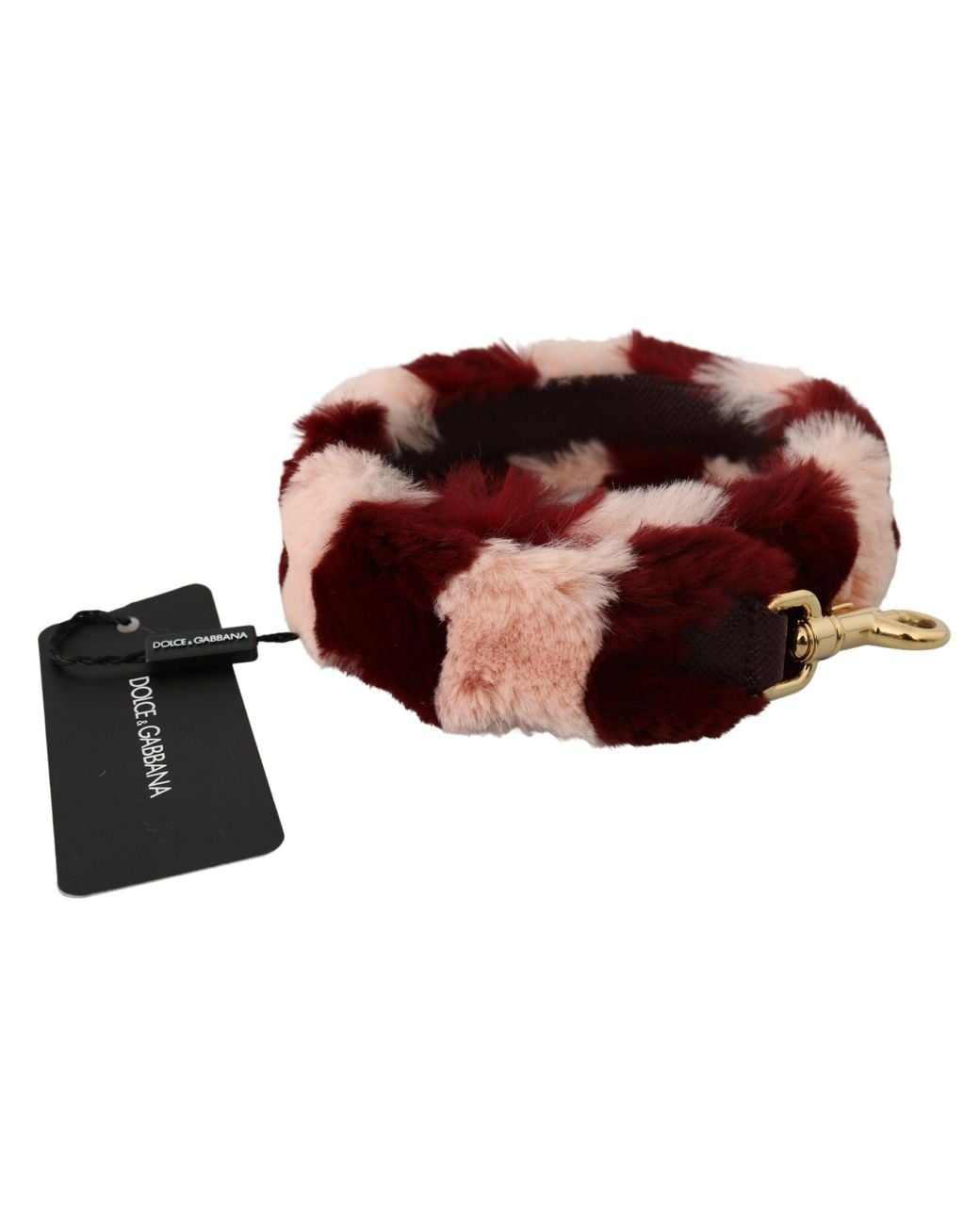 Dolce & Gabbana Red Lapin Fur Accessory Shoulder Strap