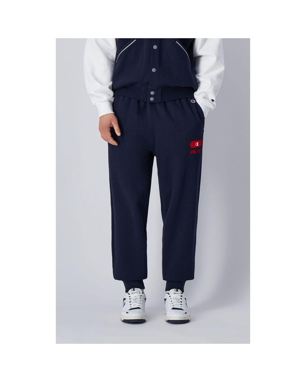Champion Blue Cotton Joggers (Workout Pants) for men