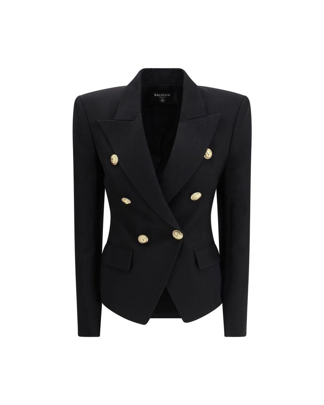 Balmain Black Wool Oves Aries Blazer