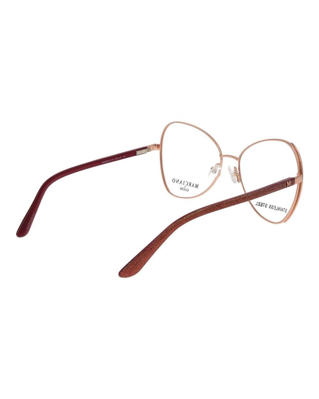 MARCIANO BY GUESS Brown Rose Gold Metal Glasses (frames)