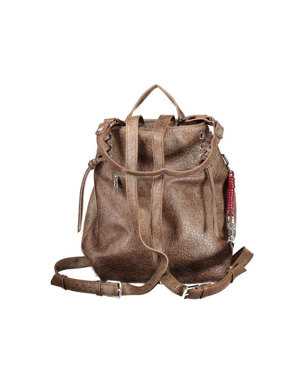 Desigual Natural Brown Polyurethane 's Backpack