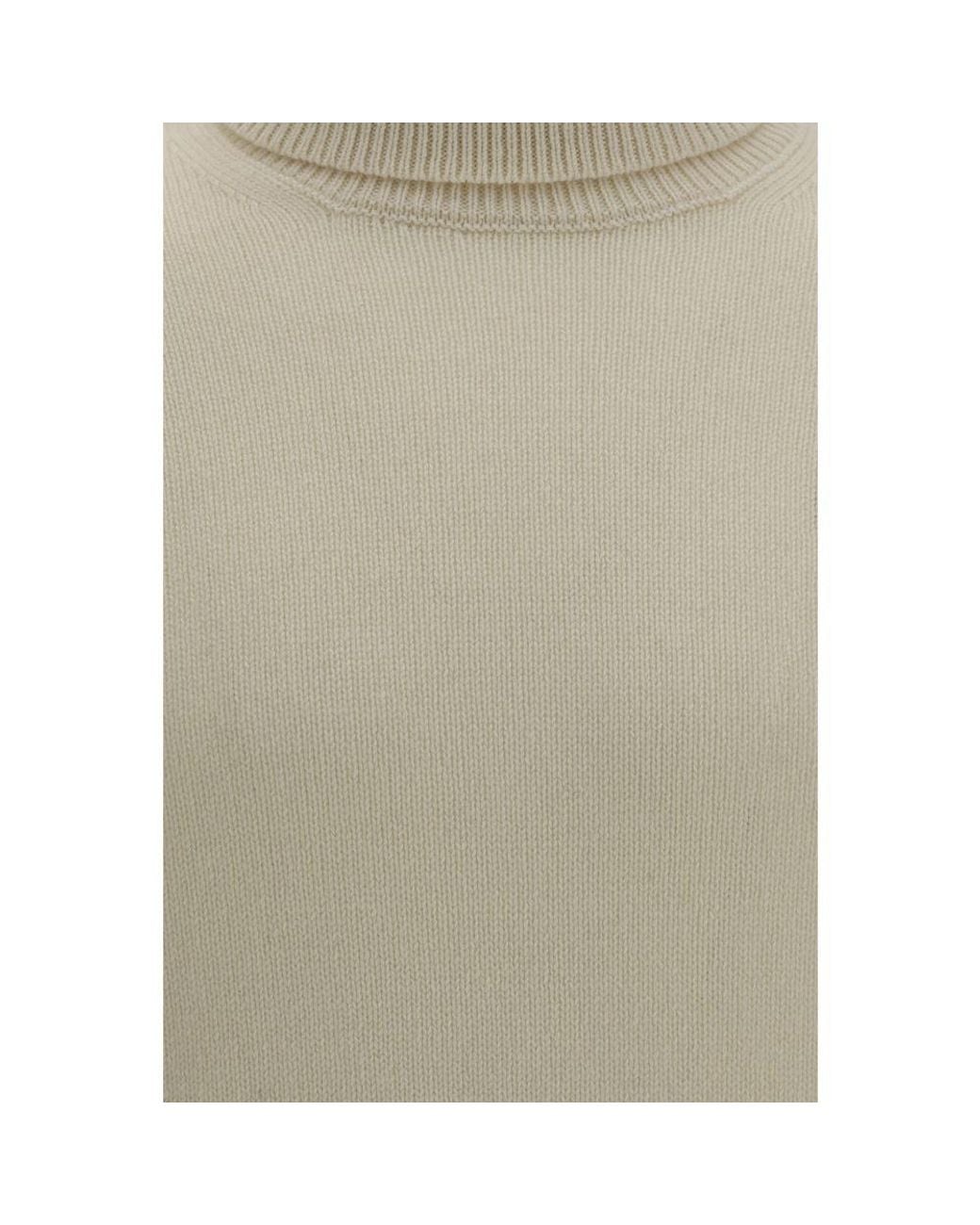 Aragona Cashmere Gray White Cashmere Sweater for men
