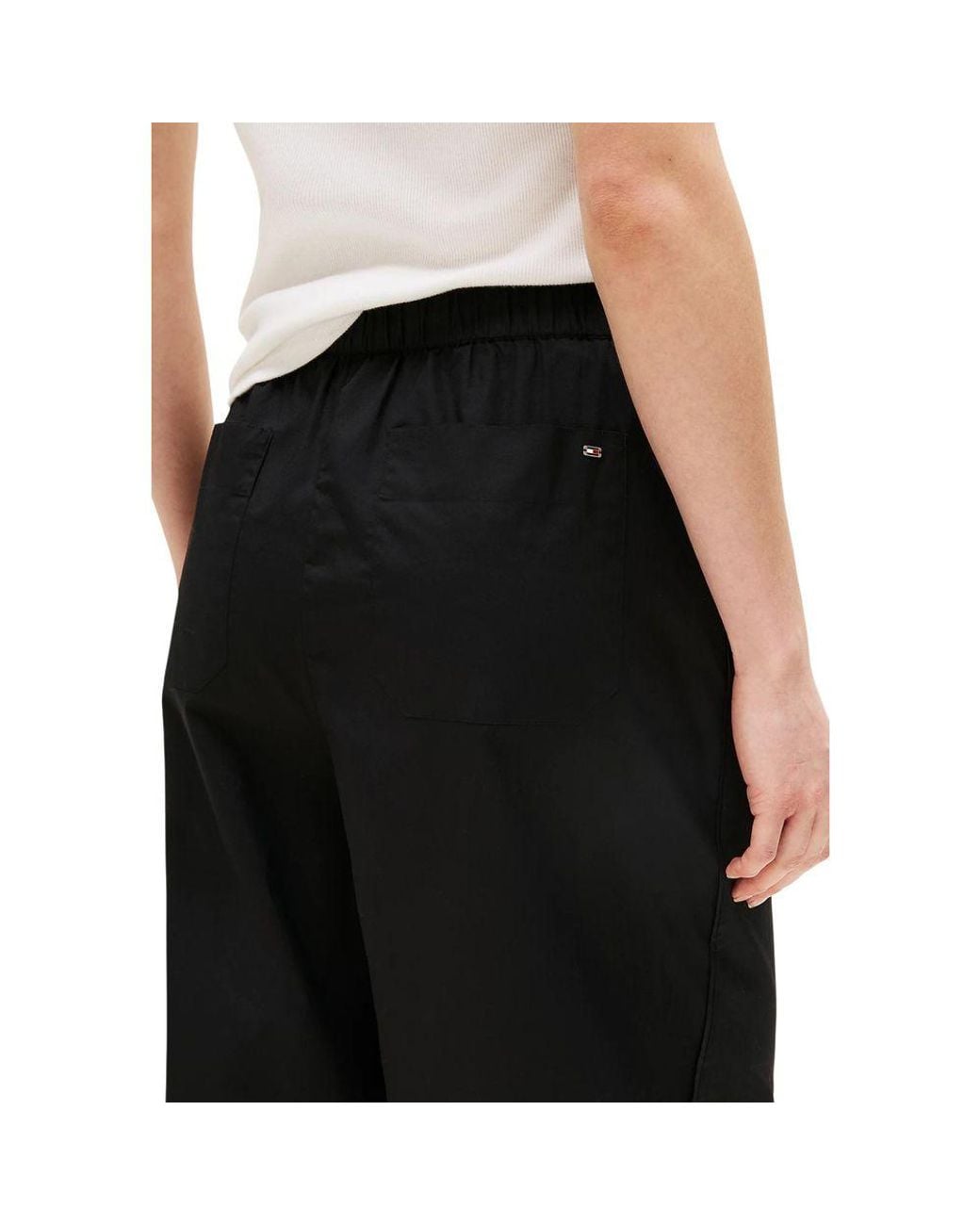 Tommy Hilfiger Black Organic Cotton Casual Pants