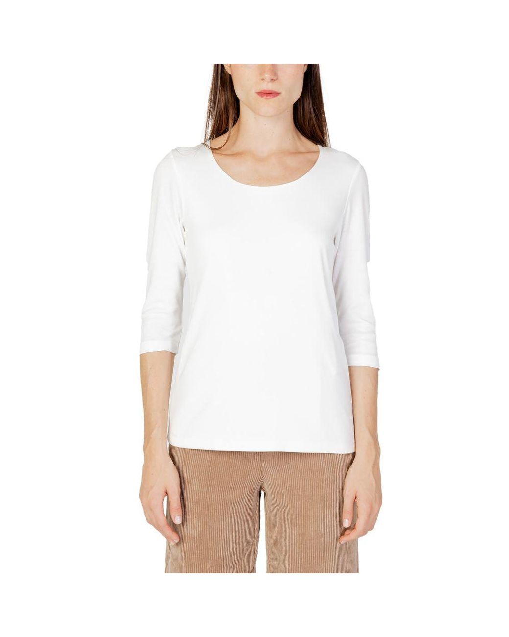 Street One White Cream Cotton Tops & T