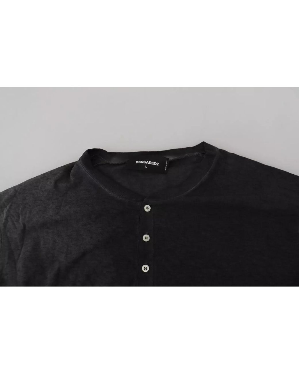 DSquared² Blue Cotton Linen Long Sleeves Pullover Sweater for men