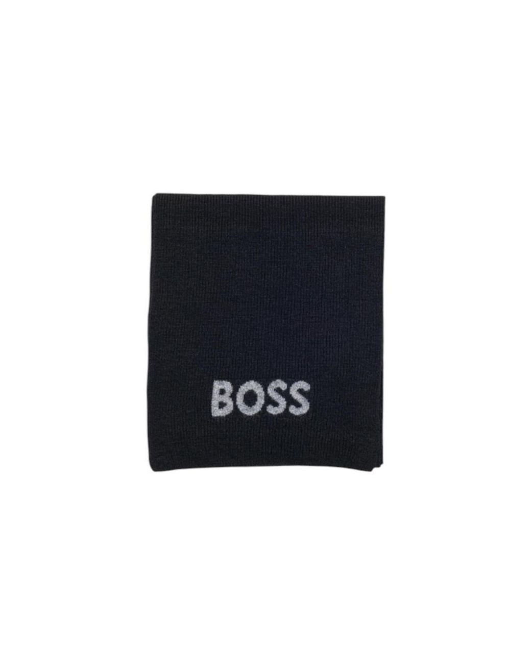 Boss Black Polyacrylic Scarf for men