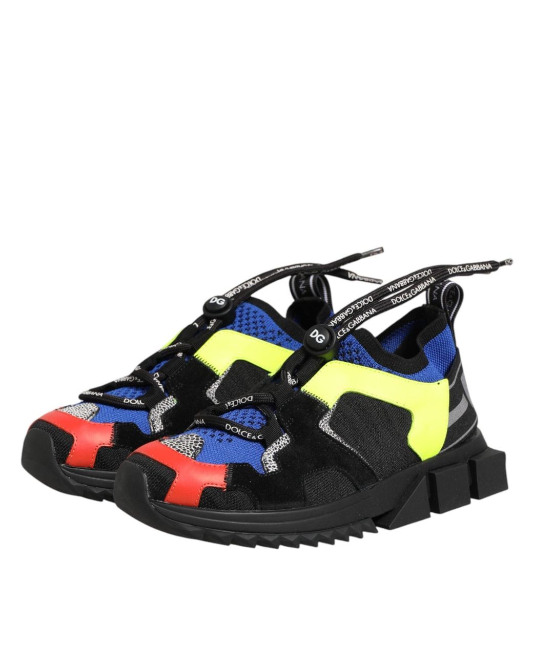 Dolce & Gabbana Blue Mesh Sorrento Trekking Sneakers Shoes