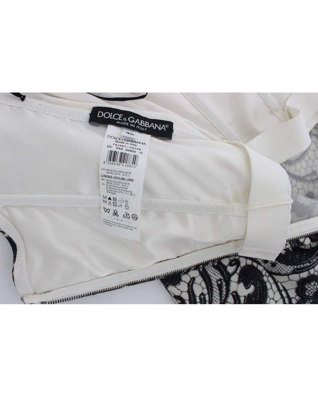 Dolce & Gabbana Black Floral Lace Silk Corset Maxi Dress