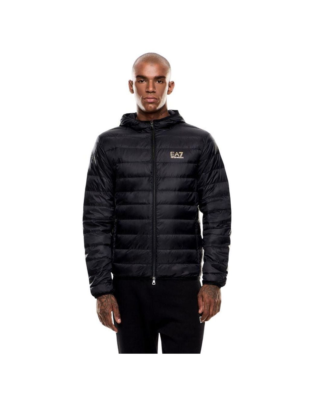 EA7 Black Bicolor Polyamide Full for men