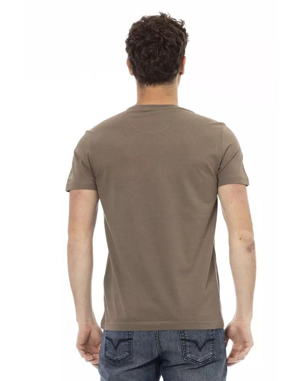 TRUSSARDI ACTION Gray Brown Cotton Men T for men