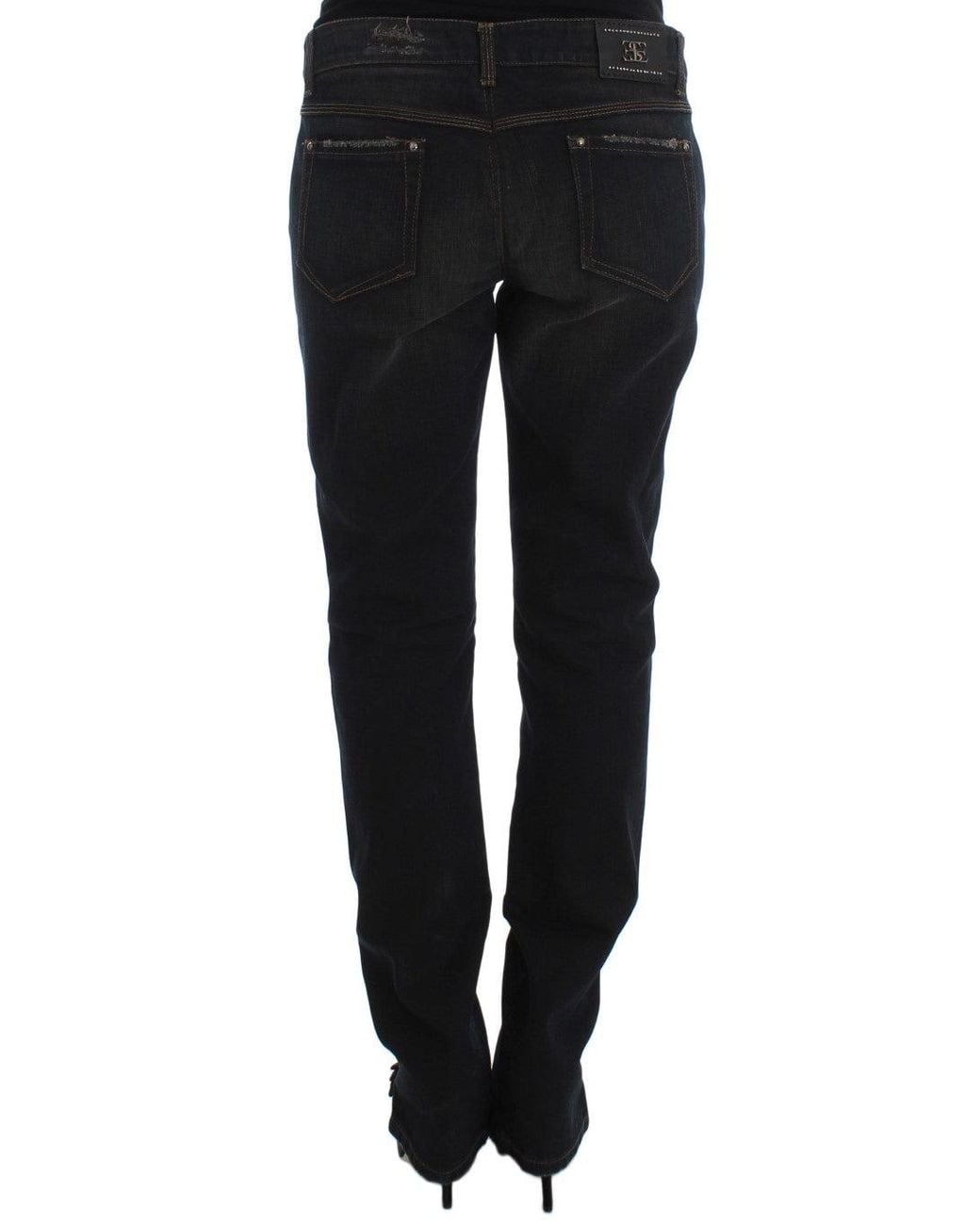 Ermanno Scervino Black Straight Leg Denim Pants