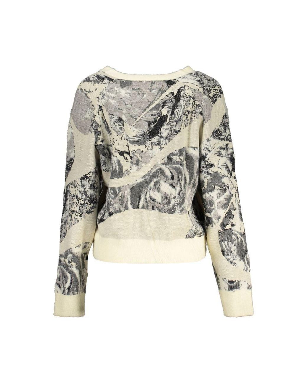 Desigual Multicolor White Viscose Sweater