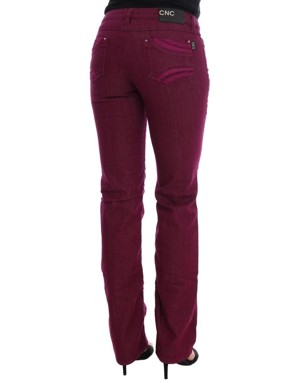 CoSTUME NATIONAL Red Wash Cotton Stretch Denim Jeans