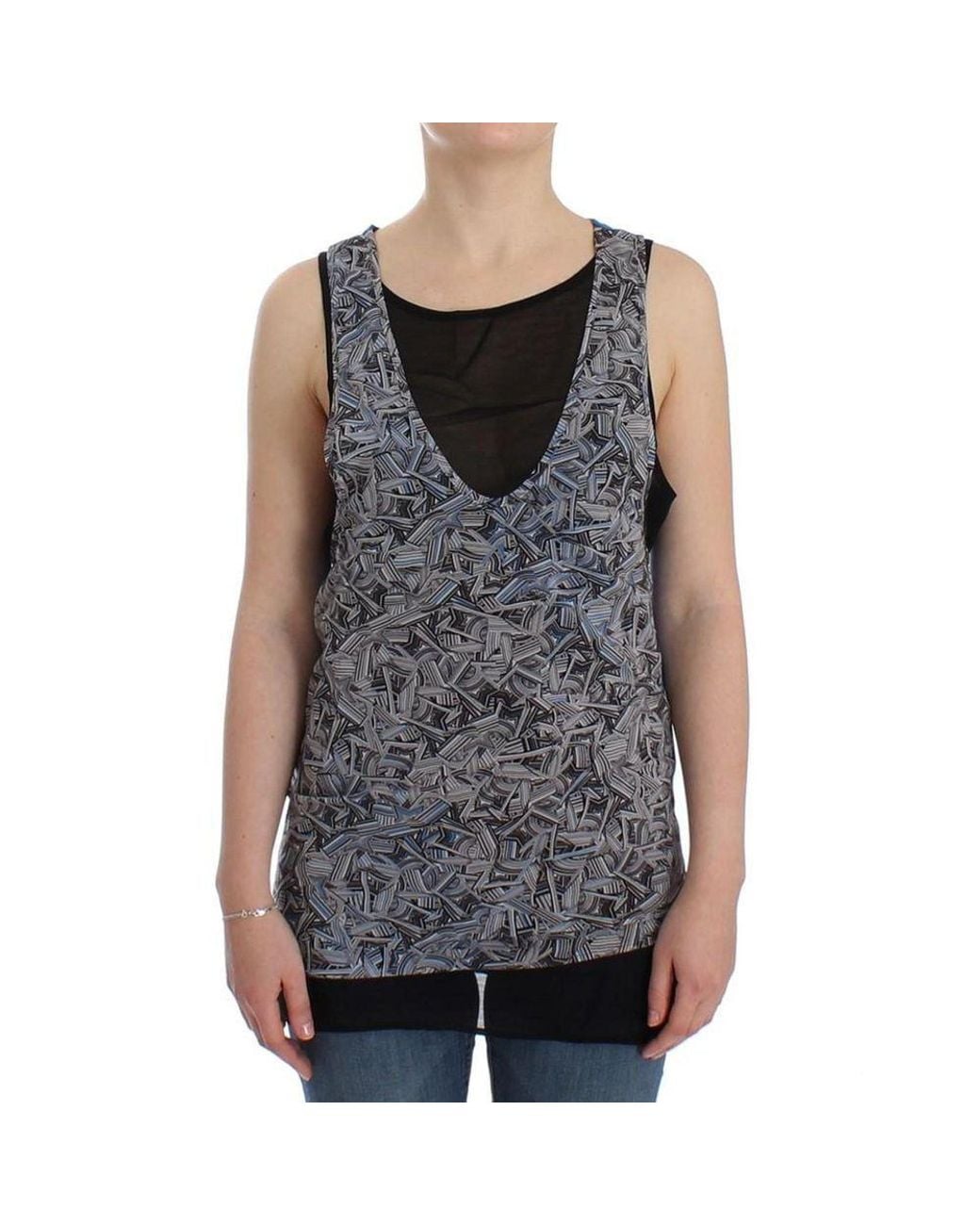 CoSTUME NATIONAL Black Silk Top