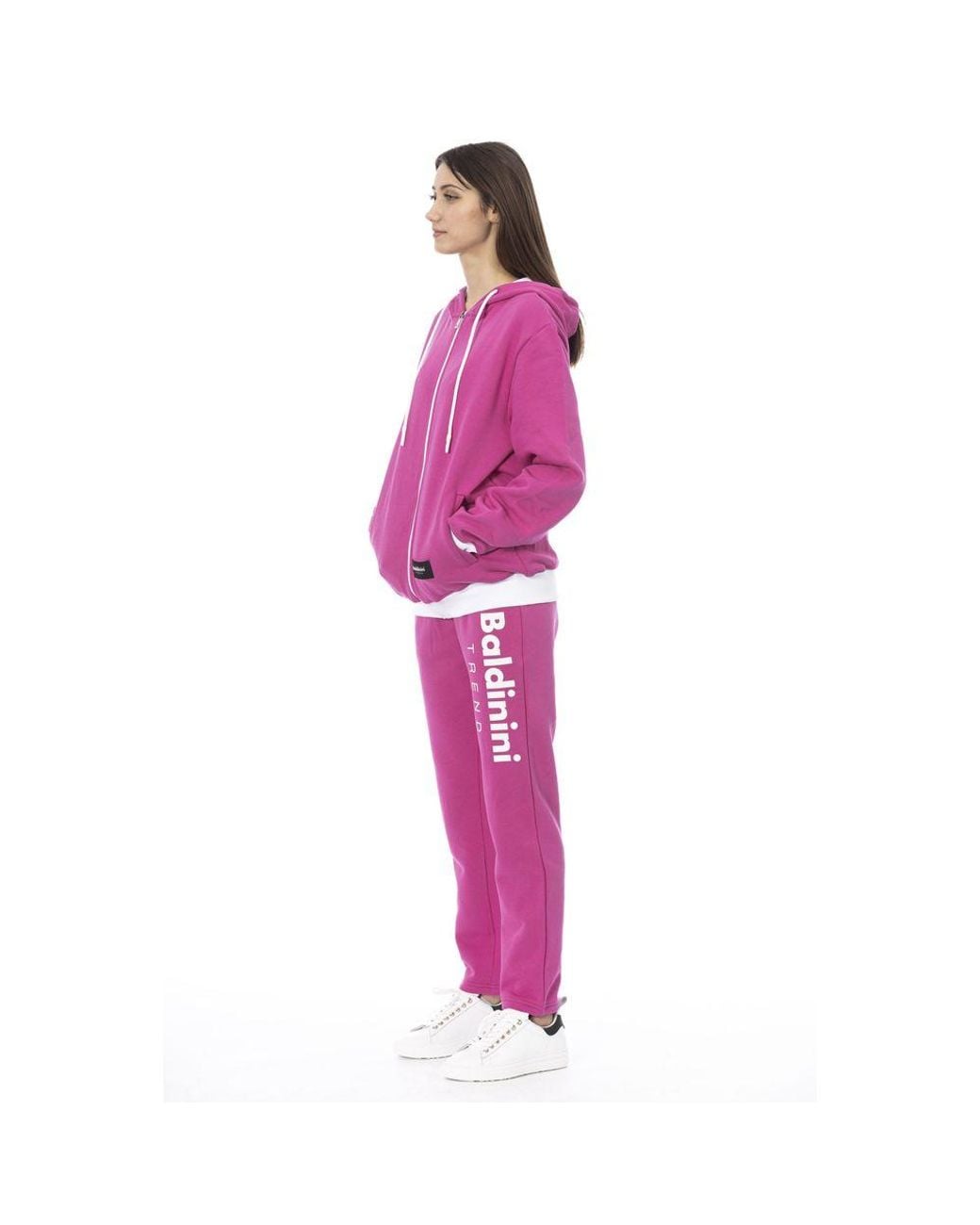 Baldinini Purple Multicolor Cotton Sweater