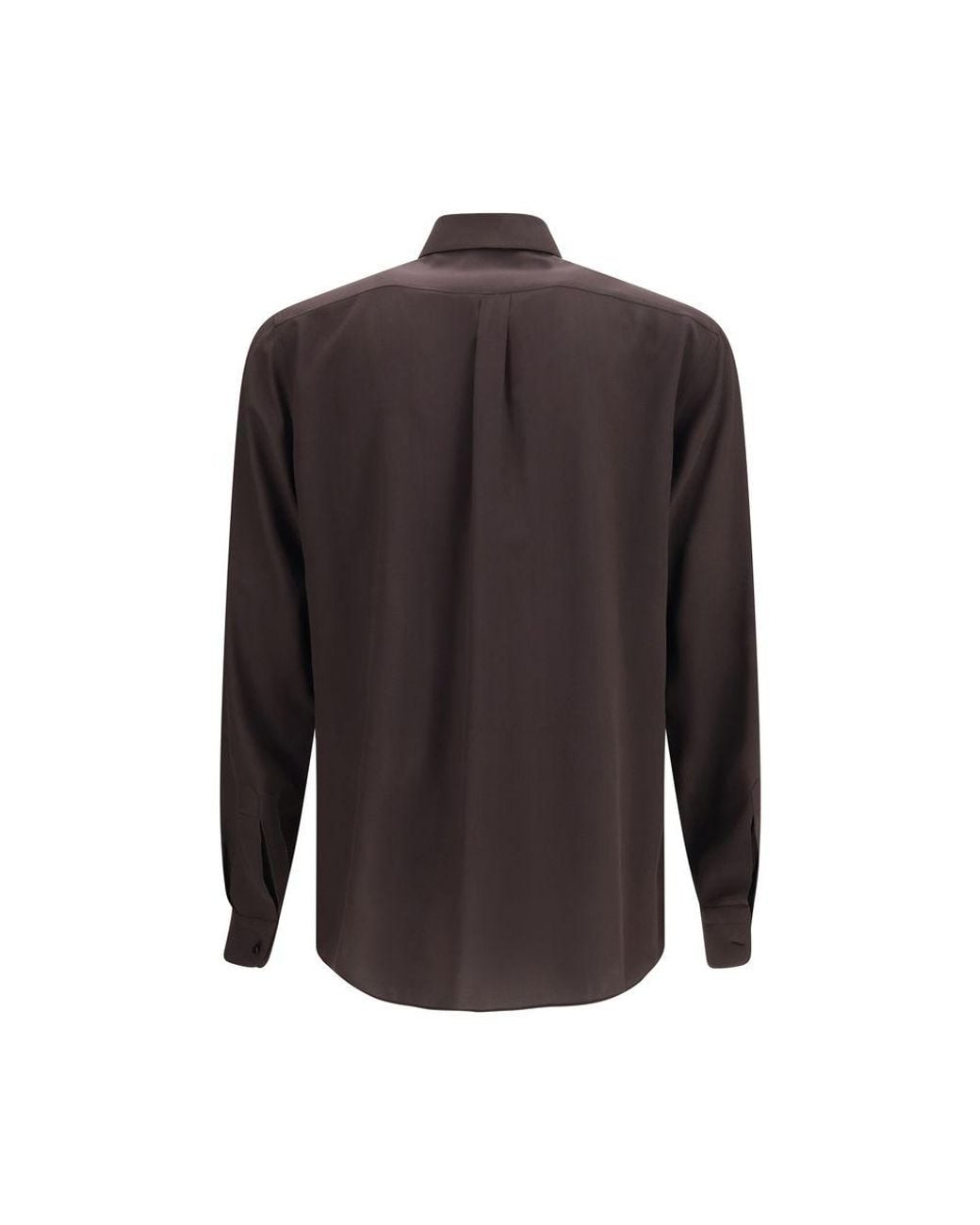 Dolce & Gabbana Brown Silk Shirt for men