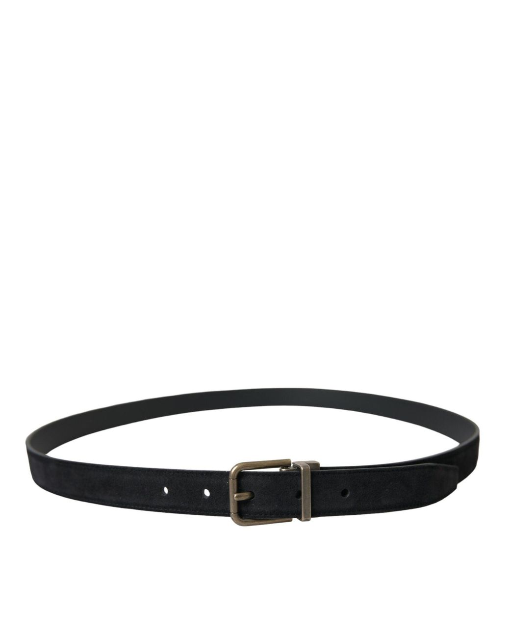 Dolce & Gabbana Black Elegant Suede Calf Leather Belt for men
