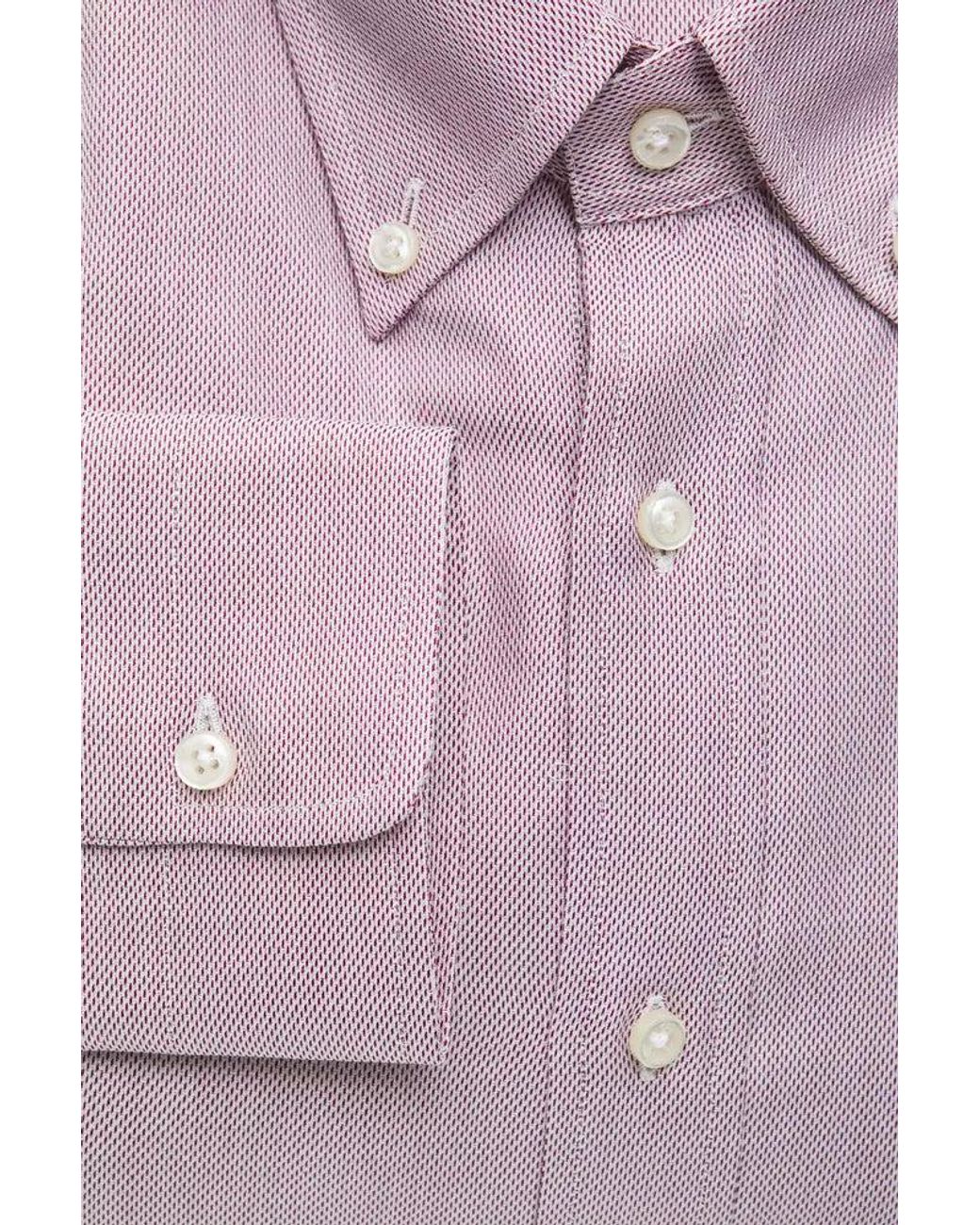 Robert Friedman Pink Cotton Shirt for men