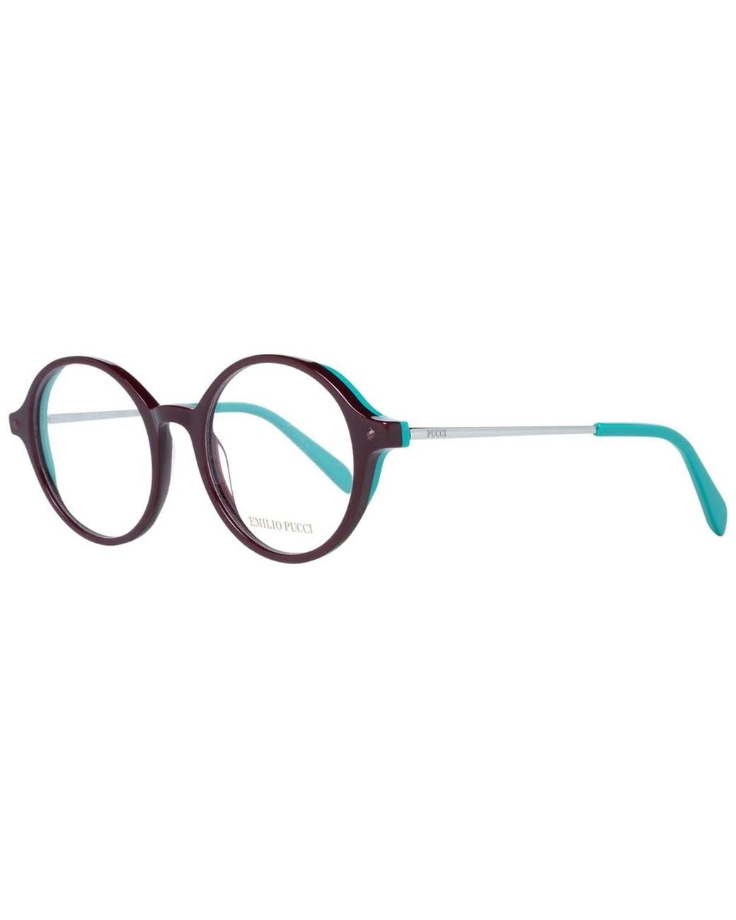 Emilio Pucci Metallic Burgundy Plastic Glasses (frames)