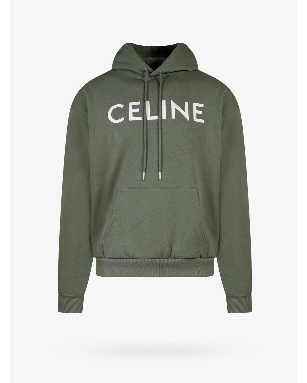 Celine Long Sleeves Cotton Sweatshirts in Green for Men | Lyst UK