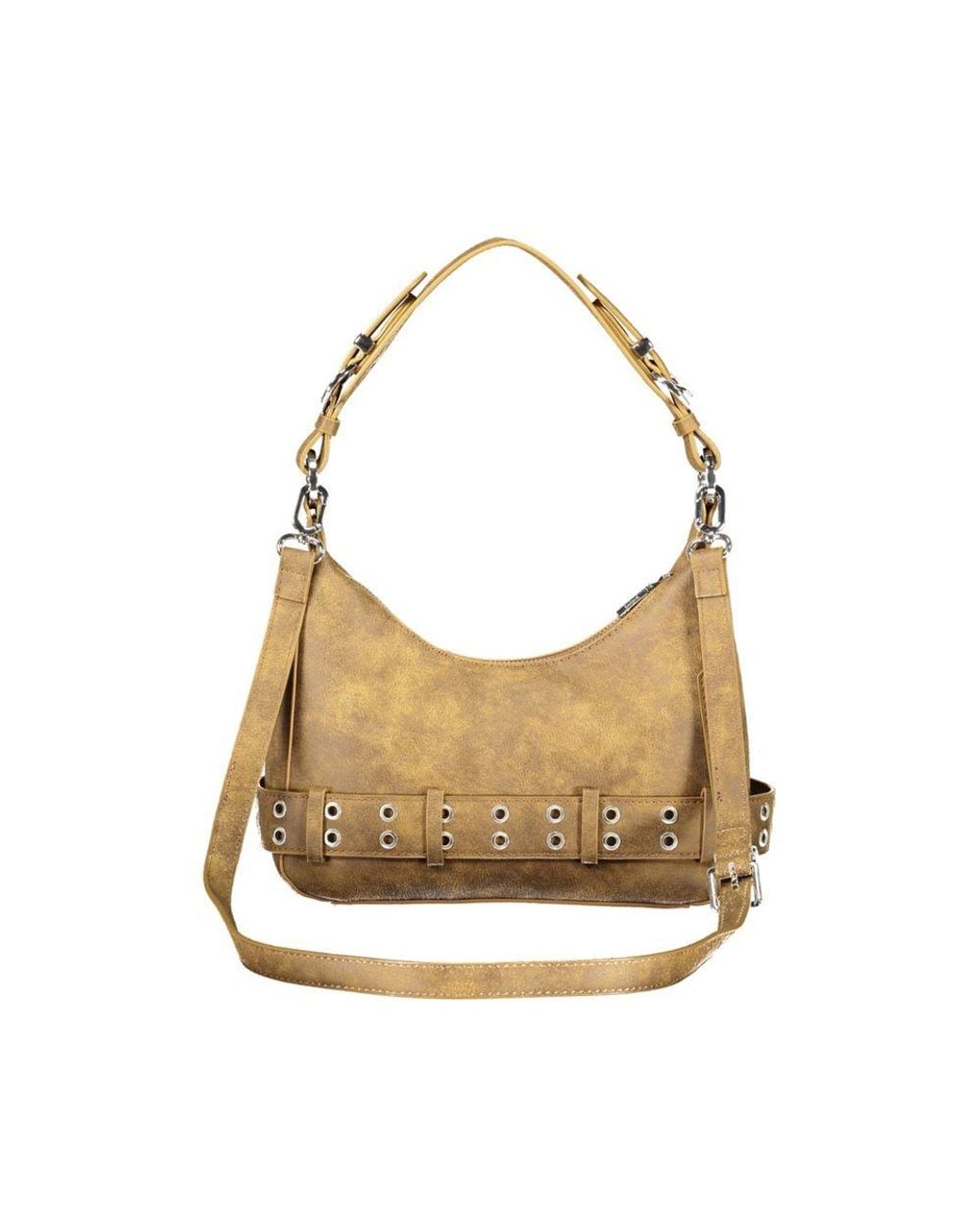 Desigual Natural Brown Polyurethane Bag