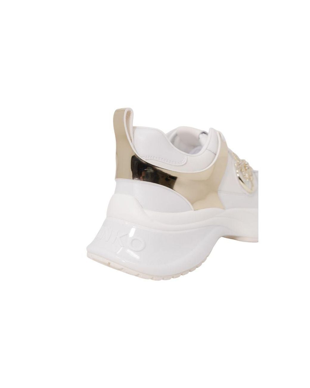 Pinko White Leather Sneakers