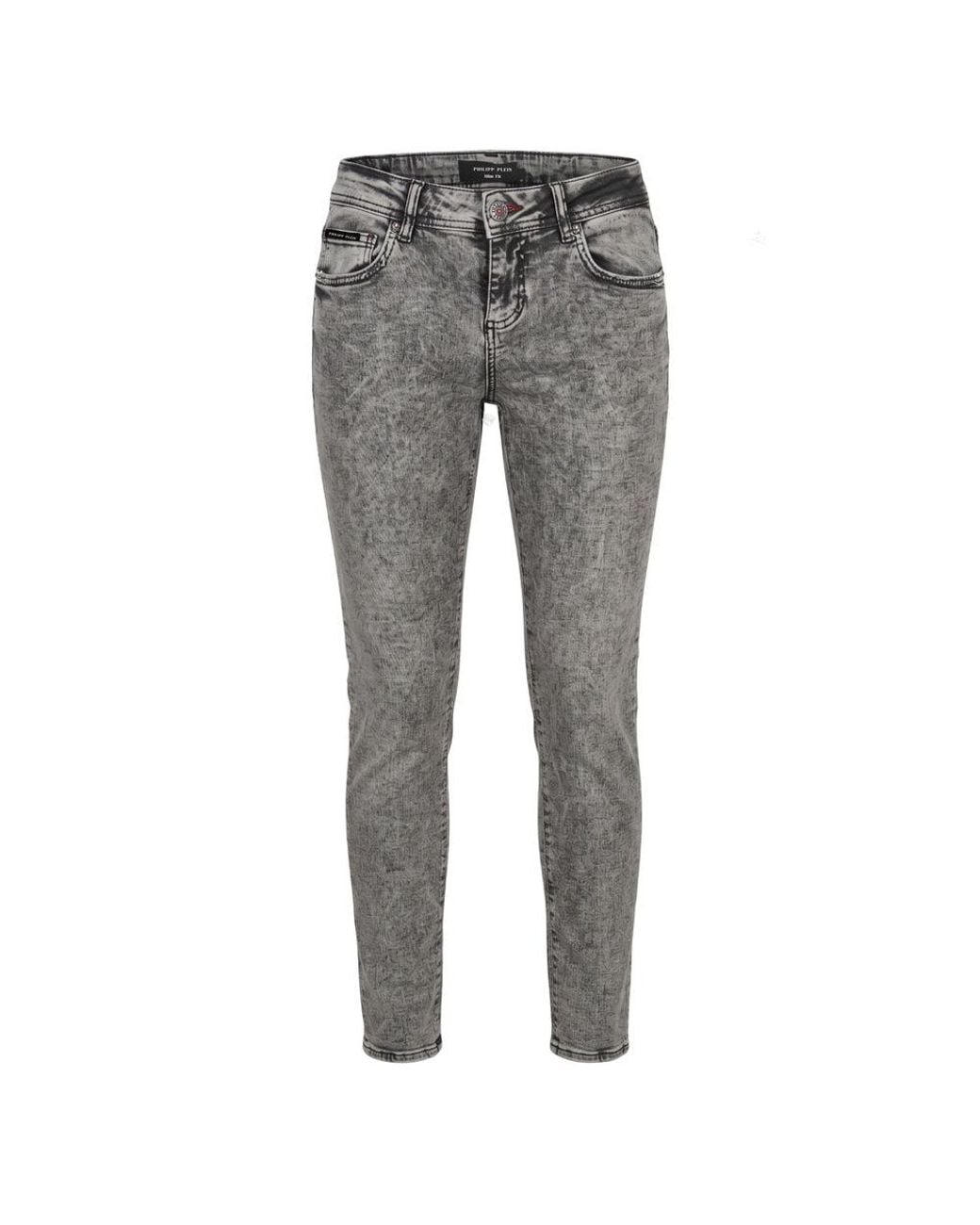 Philipp Plein Gray Cotton Jeans