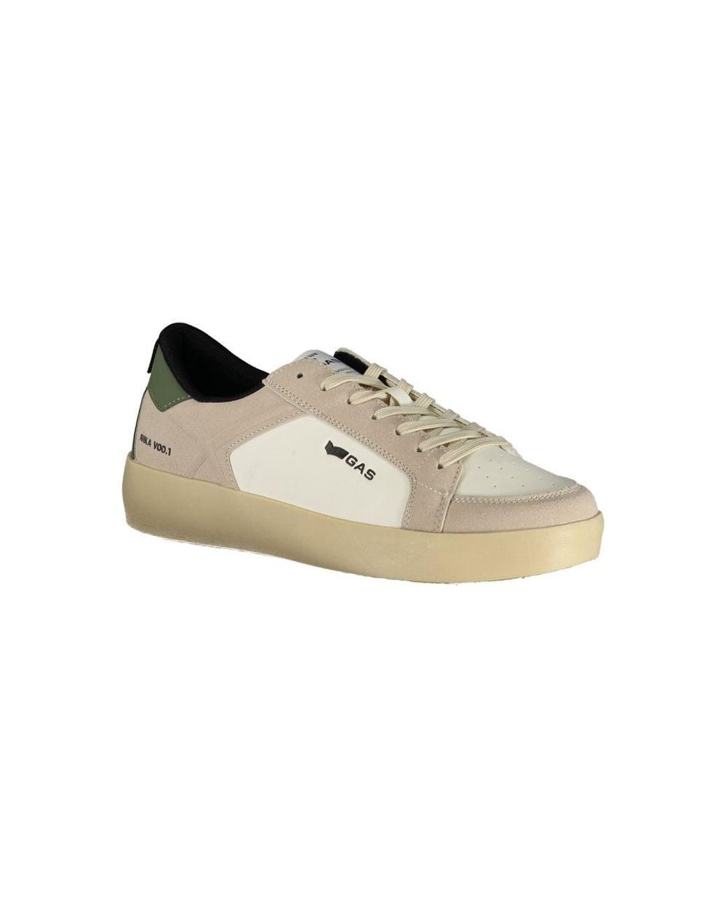 Gas White Polyester Sneaker for men