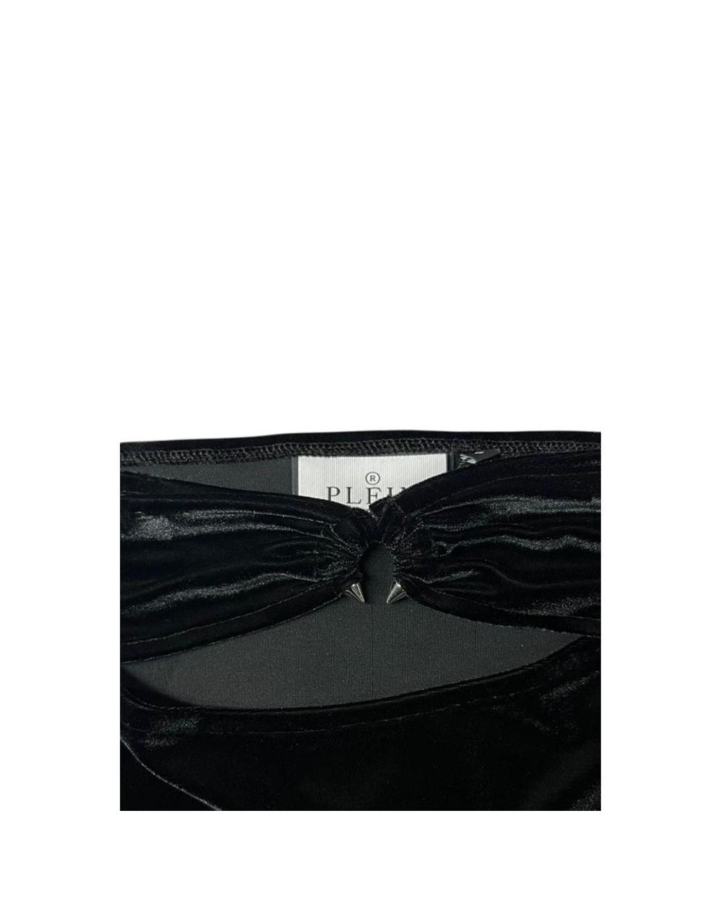Philipp Plein Black Cotton Skirt