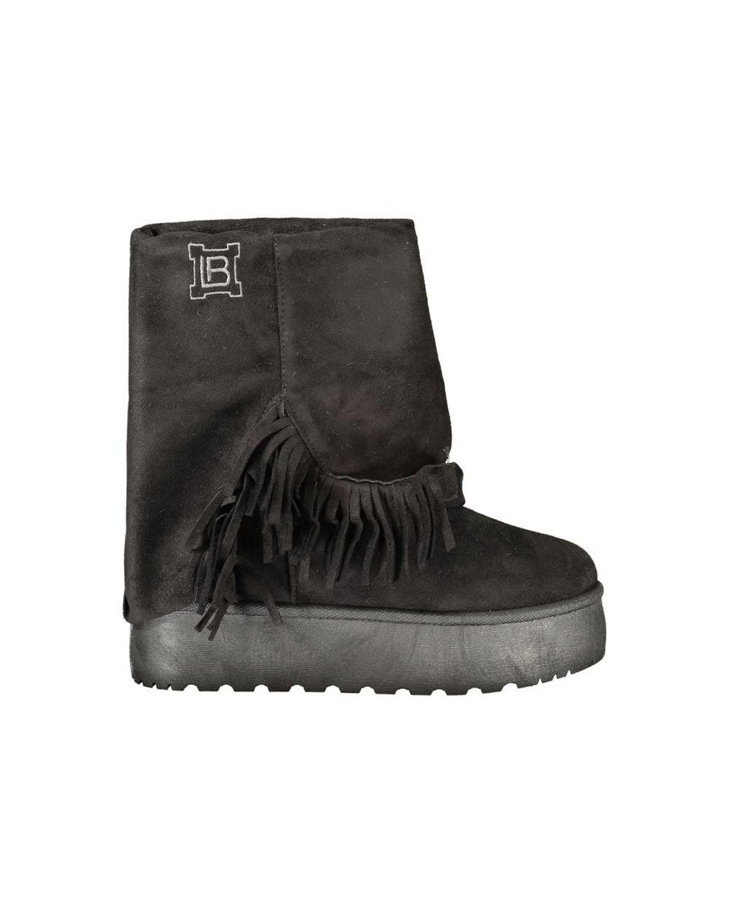 Laura Biagiotti Black Nero Polyurethane S Boot
