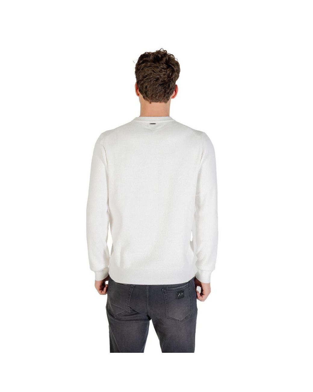 Antony Morato White Beige Polyester Sweatshirt for men