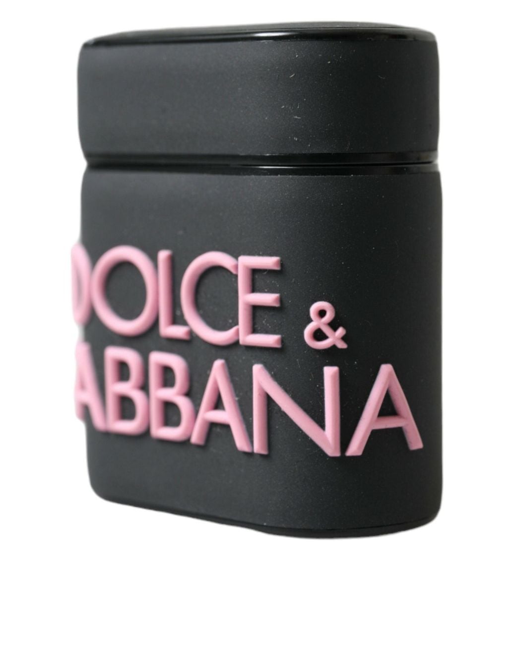 Dolce & Gabbana Black Silicone Embossed Logo Airpods Case
