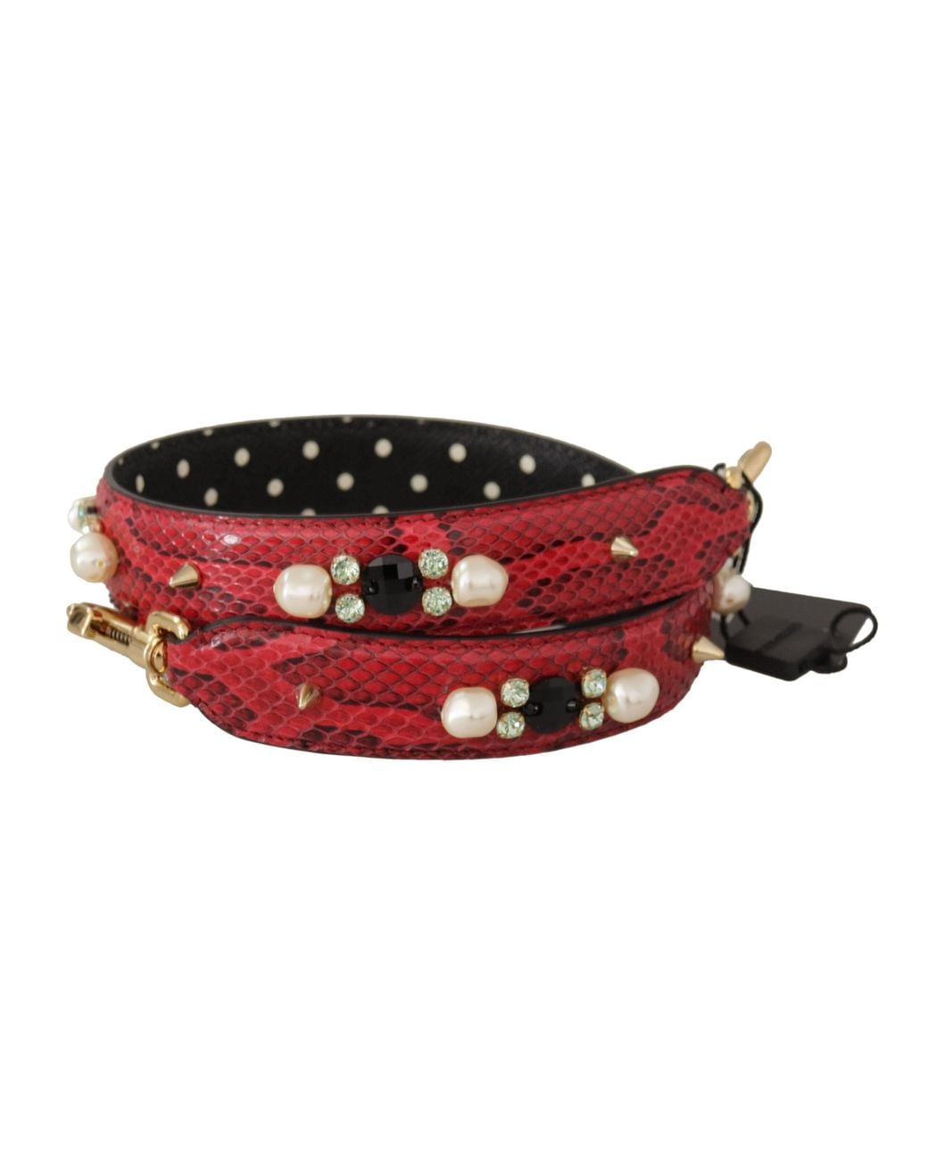Dolce & Gabbana Black Elegant Python Leather Shoulder Strap