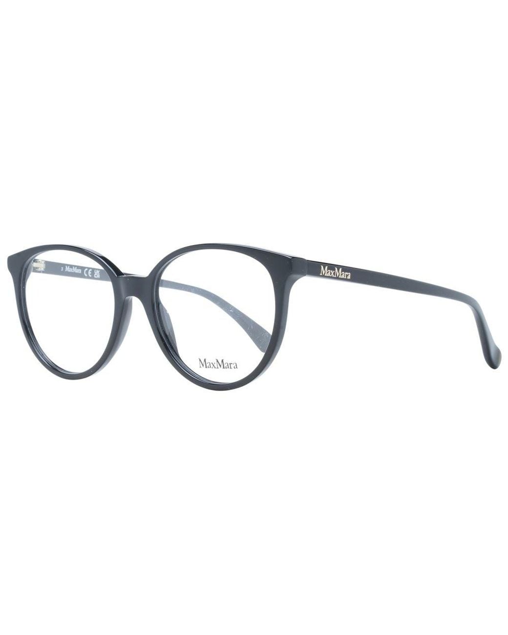 Max Mara Metallic Black Plastic Glasses (frames) for men