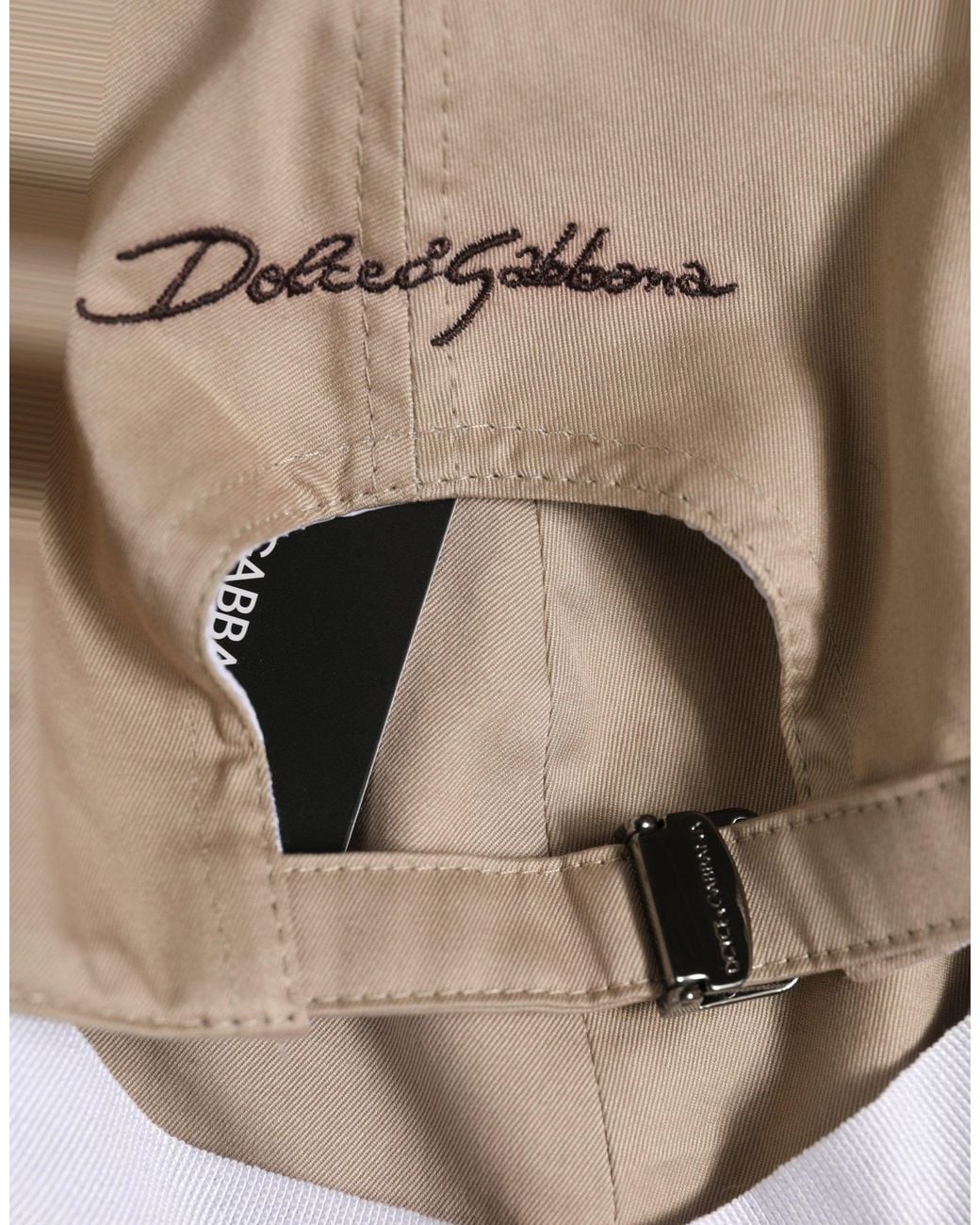 Dolce & Gabbana Natural Cotton Stretch Baseball Capello Hat for men