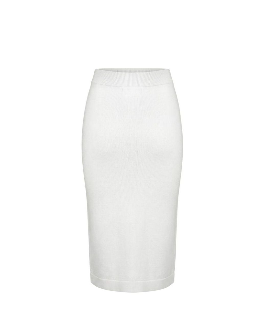 Malo White Cotton Skirt