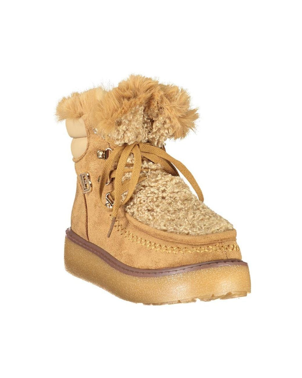 Laura Biagiotti Natural Brown Polyurethane Boot