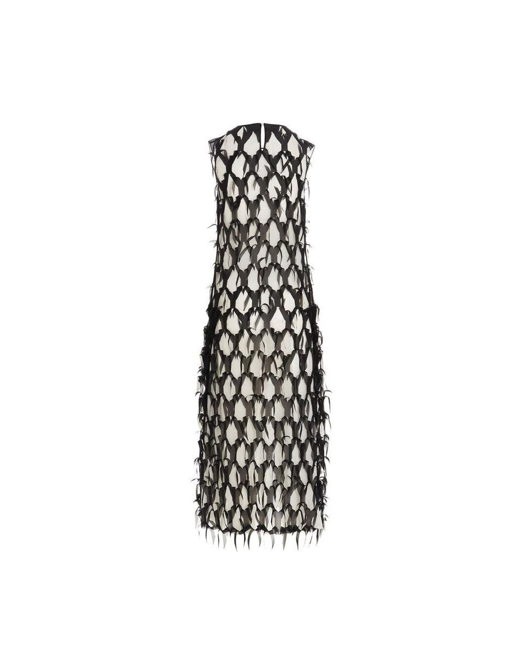 Maison Margiela Black Silk Midi Dress