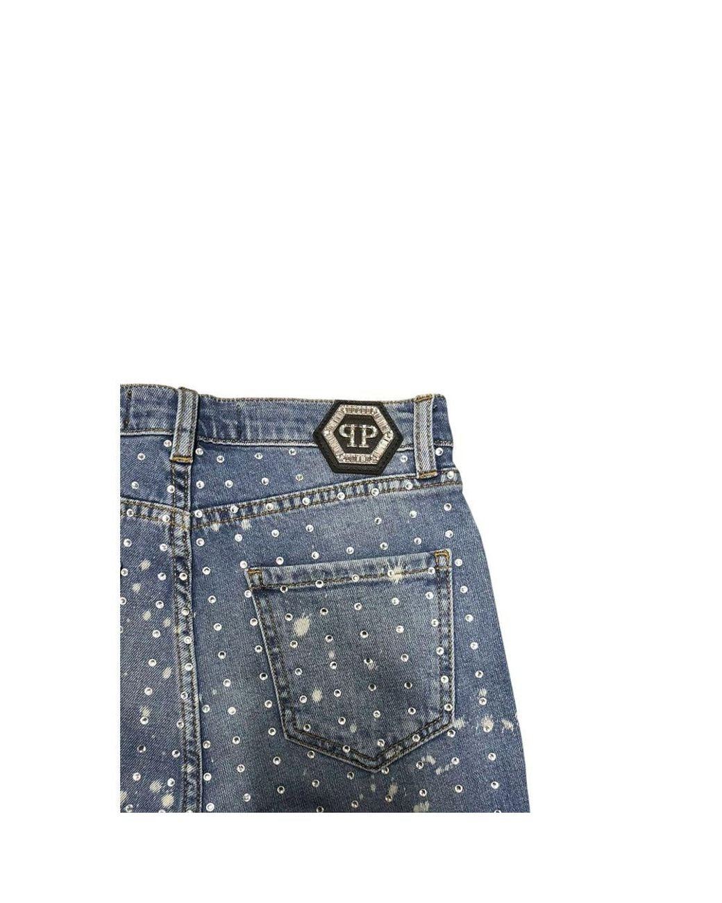 Philipp Plein Blue Cotton Jeans