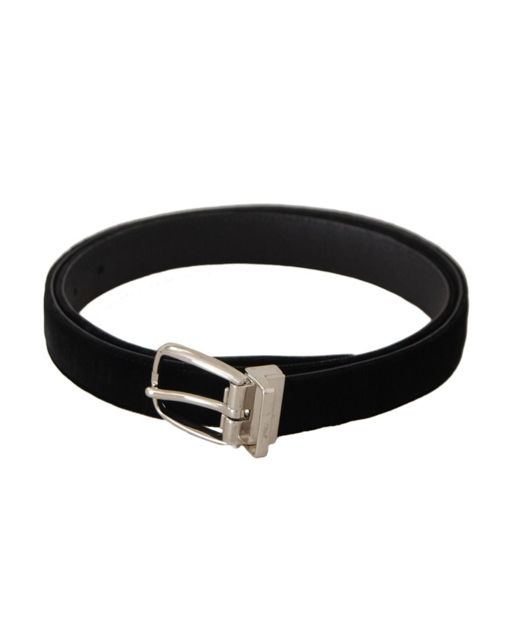 Dolce & Gabbana Black Casual Velvet Tone Metal Buckle Belt for men
