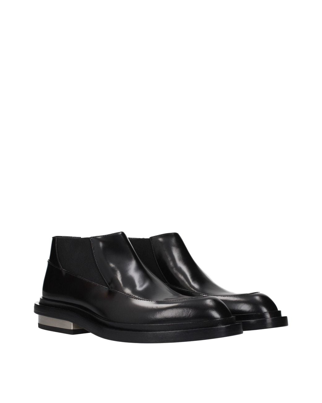 Jil Sander Black Leather Ankle Boots