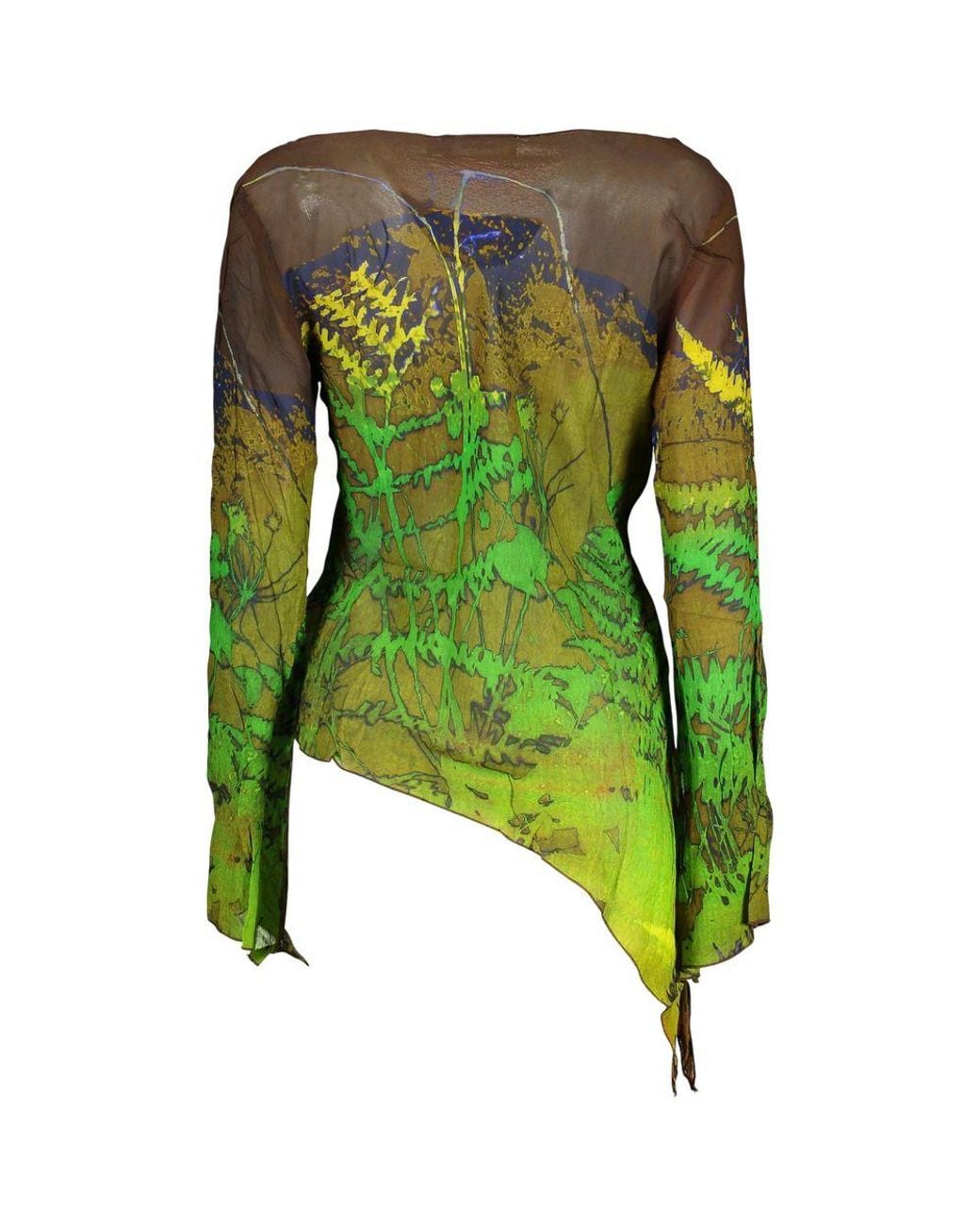Desigual Green Brown Viscose 's Top