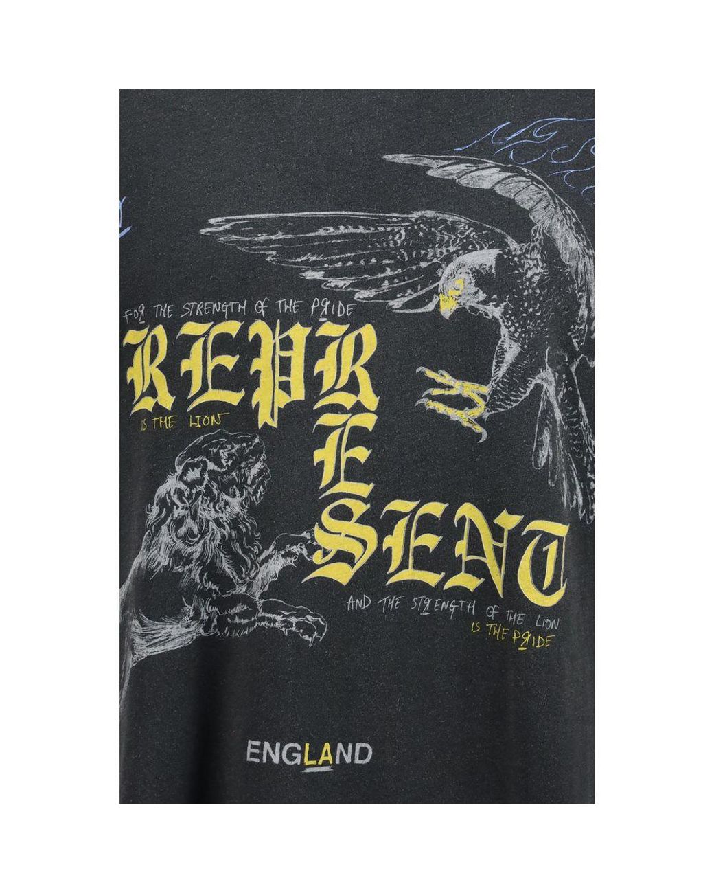 Represent Blue Black Cotton T for men