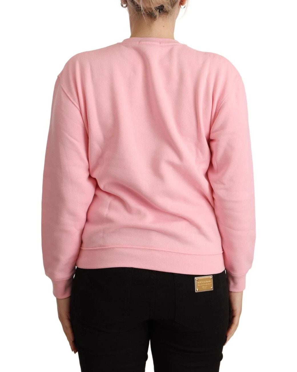 Philippe Model Pink Printed Long Sleeves Pullover Sweater