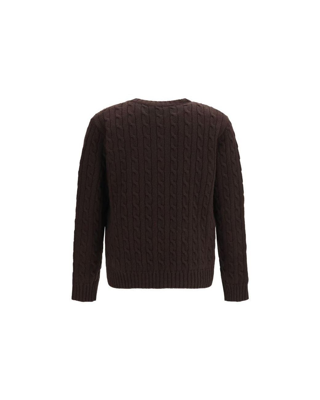 Valentino Garavani Black Brown Wool Oves Aries Cardigan for men