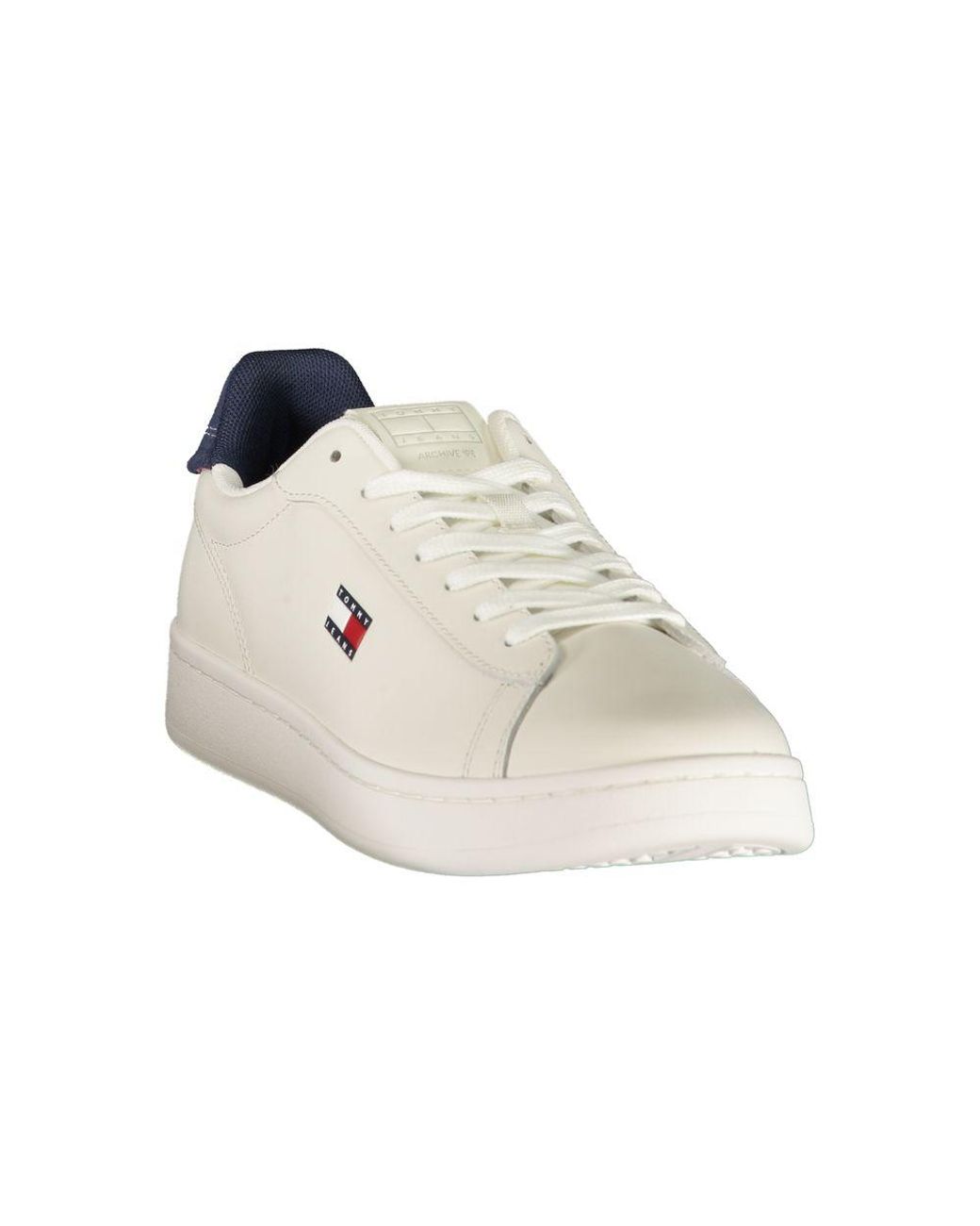 Tommy Hilfiger Multicolor White Polyurethane Men's Sneaker for men