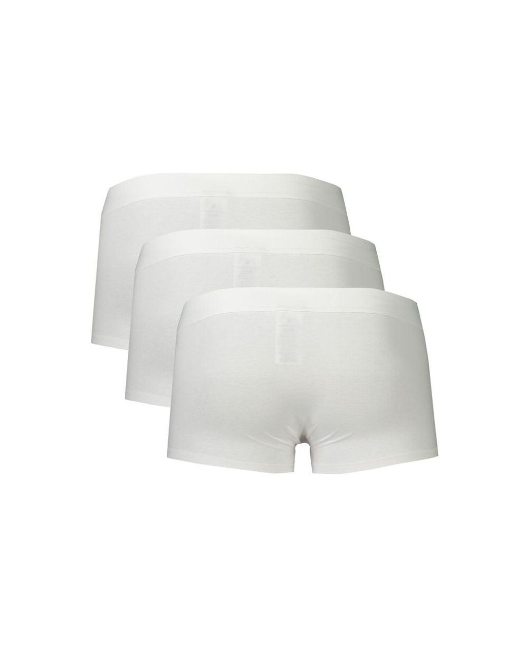 Bikkembergs White Polyester Men's Boxer Briefs Trio Pack for men