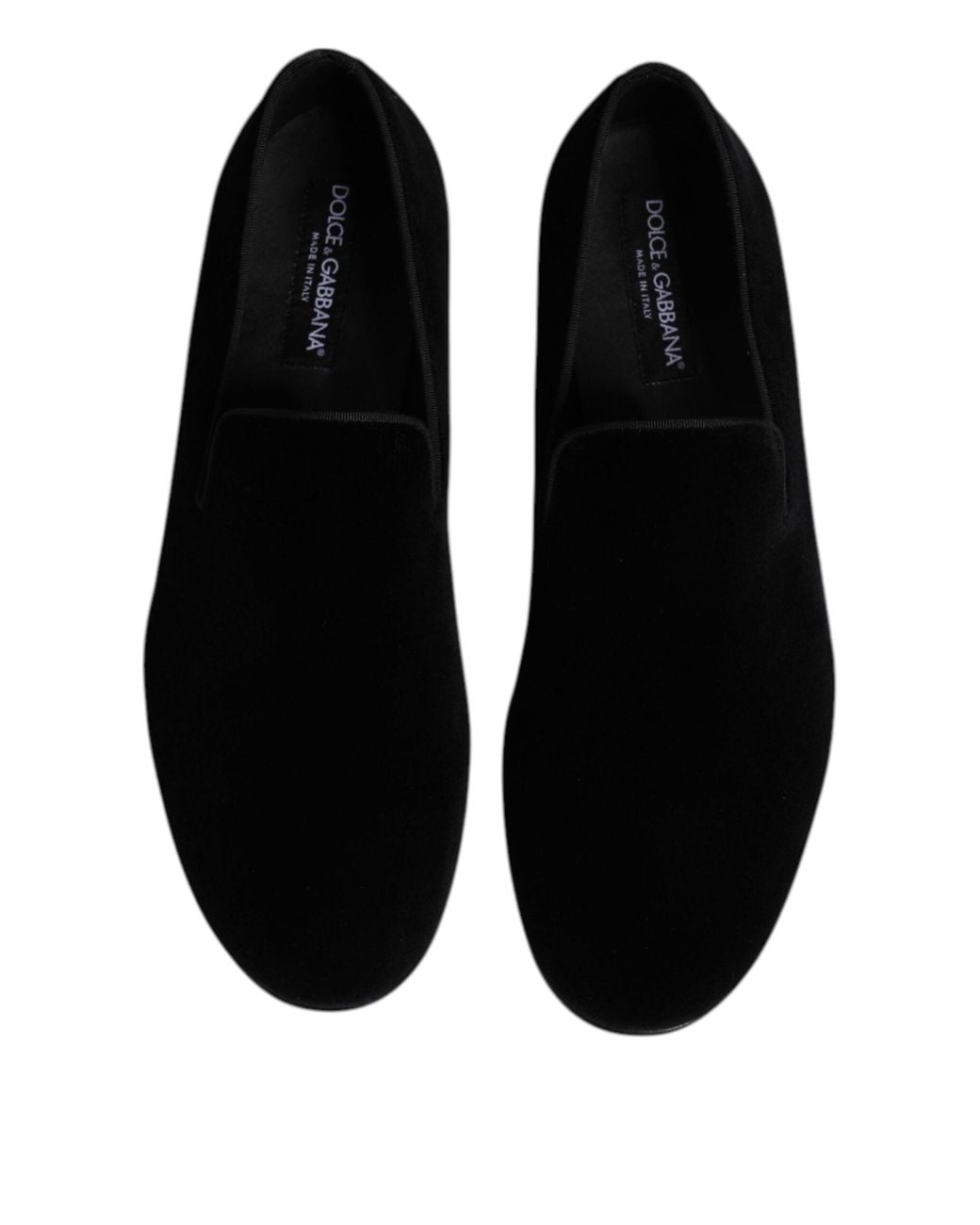Dolce & Gabbana Black Velvet Loafer Slipon for men