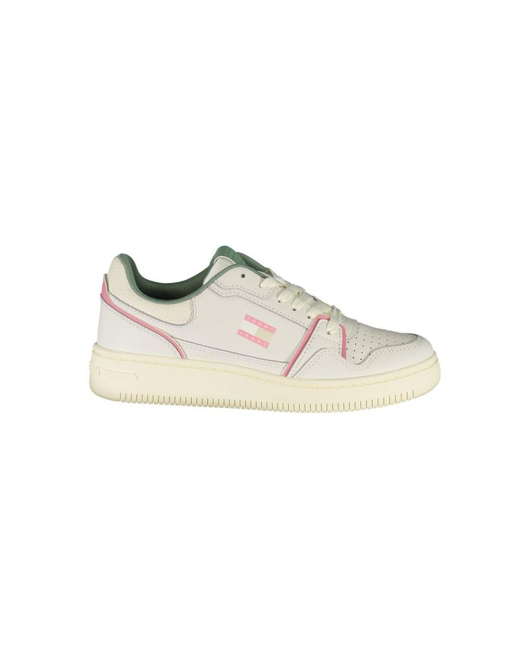 Tommy Hilfiger White Lowtop Laceup Sneakers