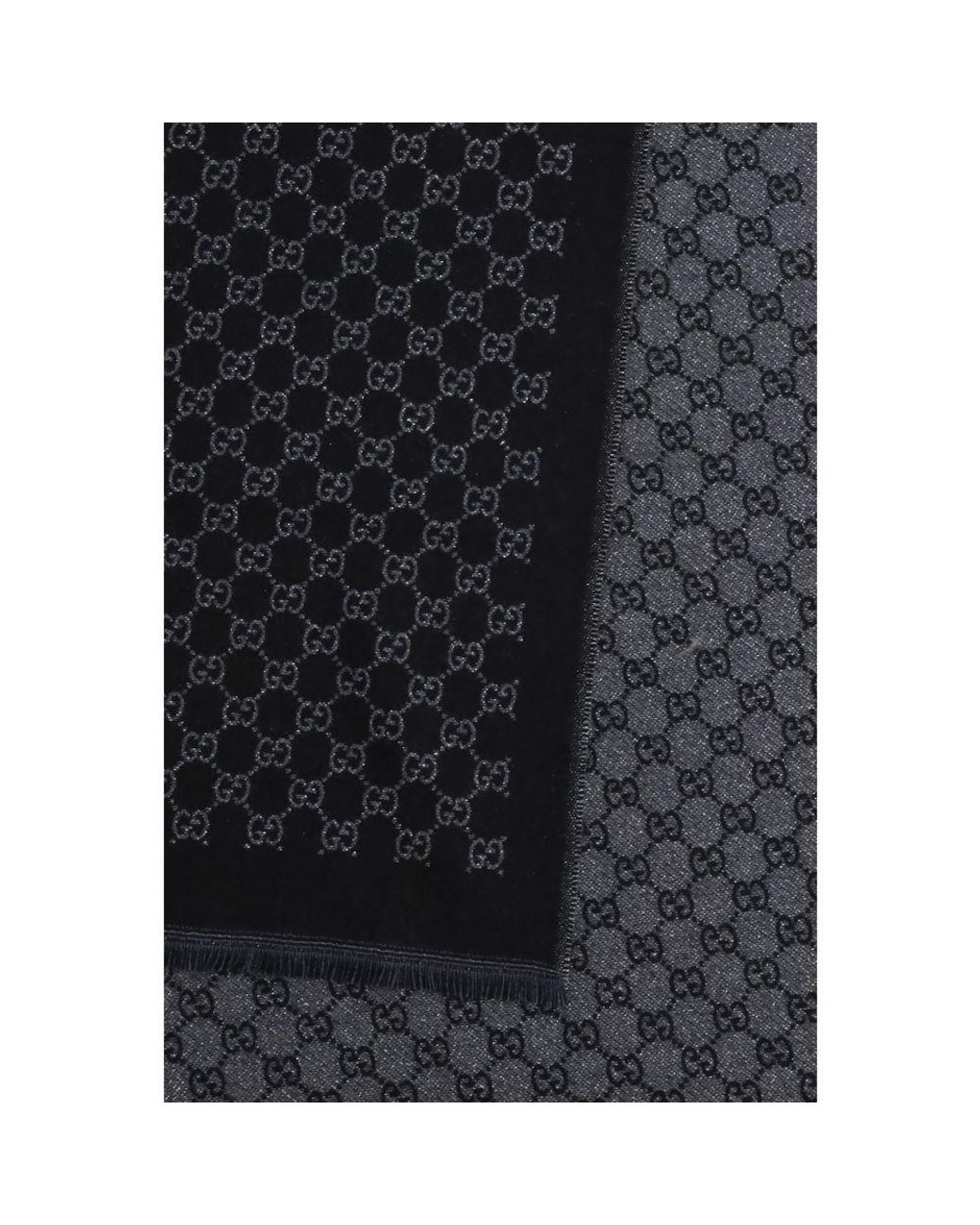 Gucci Black Wool Oves Aries Foulard